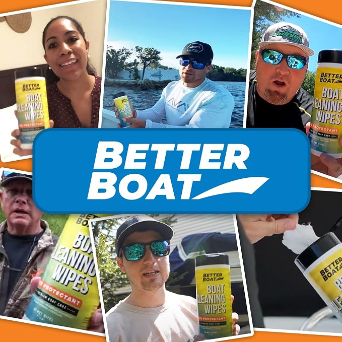Boat Cleaner Wipes with UV Protection, Marine Vinyl Cleaner and Protectant, for Boat Seats, Car Leather, Dashboard, Console, Interior, and Exterior Cleaning Supplies