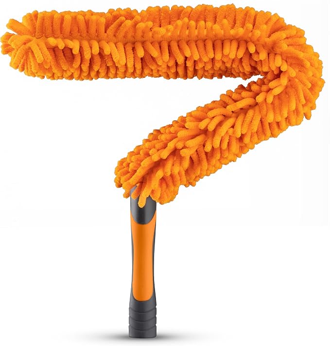 Flexible Ceiling Fan Cleaner Duster for High Ceiling (Pole Sold Separately) | Washable Fan Duster // Fits All Extension Poles with Standard US Acme Thread // Best Flex-and-Stay Fan Blade Cleaner