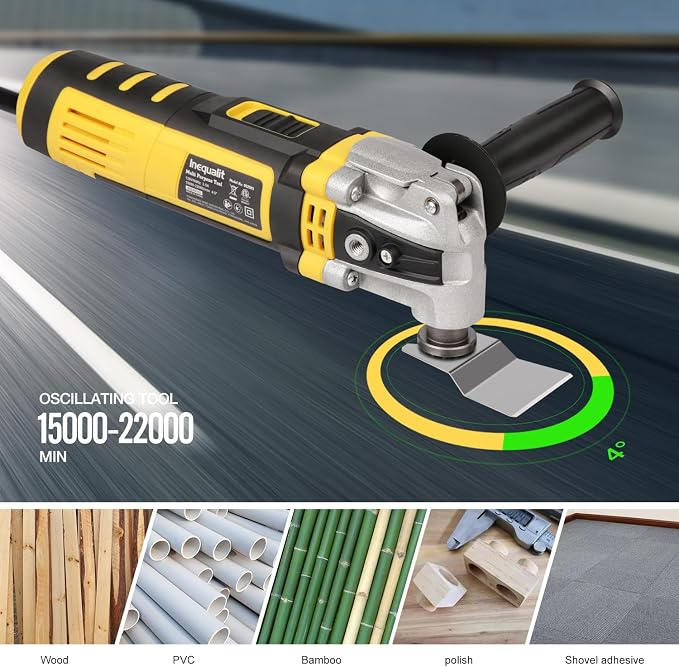 Corded Oscillating Multi Tool Kit 3.5A with 30Pcs Accessories | 22000OPM Oscillating Power Tools for Home Improvement, Woodworking, 6-Speed, Quick Clamp System, 4° Oscillating Angle