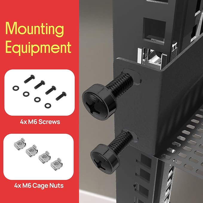Pyle 2-Pc 1U Server Rack Shelf, Vented Shelves for Good Air Circulation, Cantilever Mount, Wall Mount Rack, Universal Device, Cabinet Shelf, Computer Case Mounting Tray, Black-Pyle PLRSTN14UX2