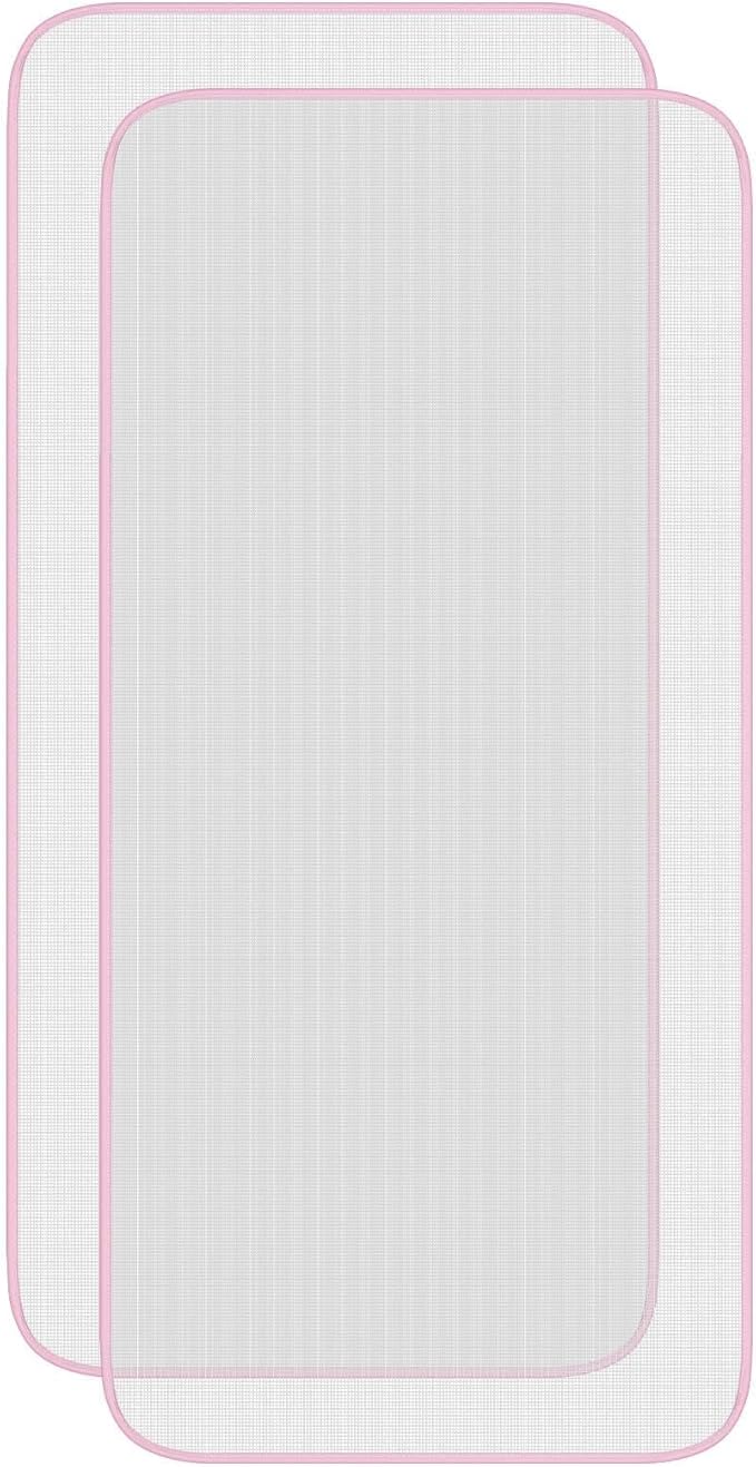 Oruola 2 Pcs Press Cloth – Ironing Cloth to Protect Clothes, Clothes Scorch-Saving Iron Protector Insulation Pad, Polyester Mesh Iron Pressing Mat for Easy Irons Sewing (Pink)