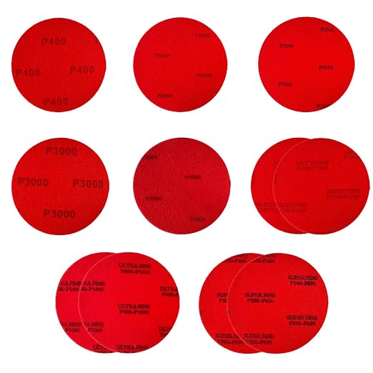 12 PCS Bowling Ball Sanding Pads, Multi Grit Polishing Cleaning Kit for Bowling Ball Resurfacing Surface Maintenance and Repair