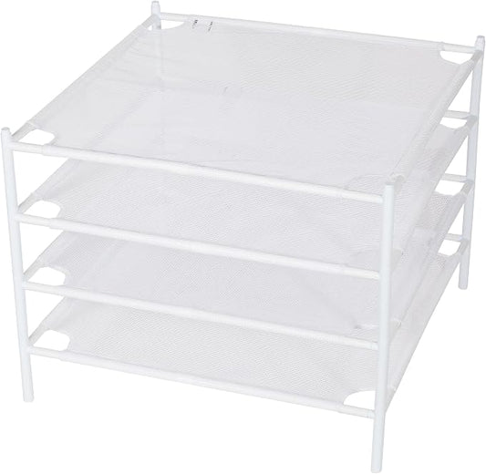 Sweater Drying Rack, 4-Pack Stackable Flat Clothes Drying Rack, Laundry Drying Rack, Mesh Air Flat Dryer, Portable Dry Rack for Indoor & Outdoor
