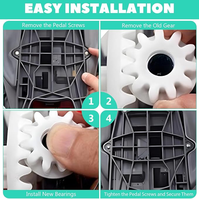 6 Pcs Spin Mop Replacement Parts, Pedal Bearing Replacement for Ocedar Mop Bucket One Way Clutch Gear Sprockets Repair Compatible with Most Rotation Mops Bucket on the Market
