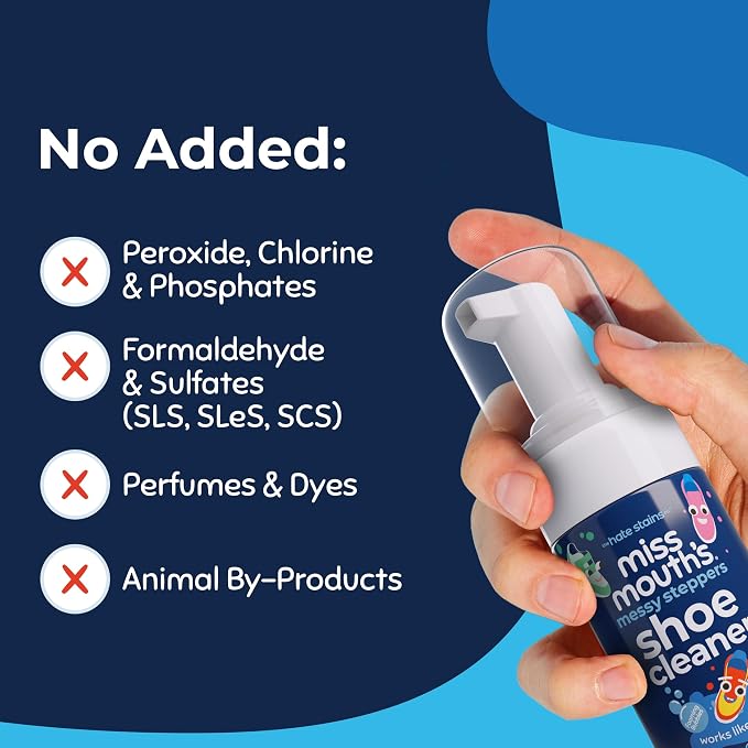 Miss Mouth's Stain Treater & Messy Steppers Shoe Cleaner Stain Remover Duo | Stain Remover for Clothes, Carpet, Upholstery and Shoe Cleaner for Sneakers, Leather, Cloth, Mesh