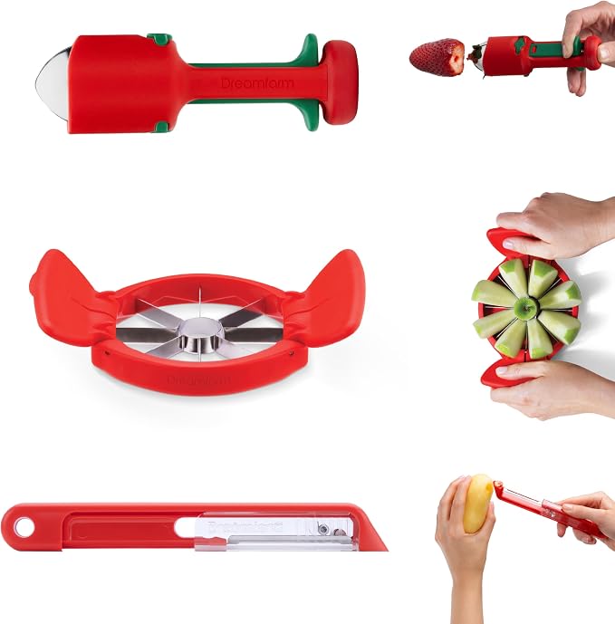 Dreamfarm Fruit Accessories Set - RedGreen, Set of 3