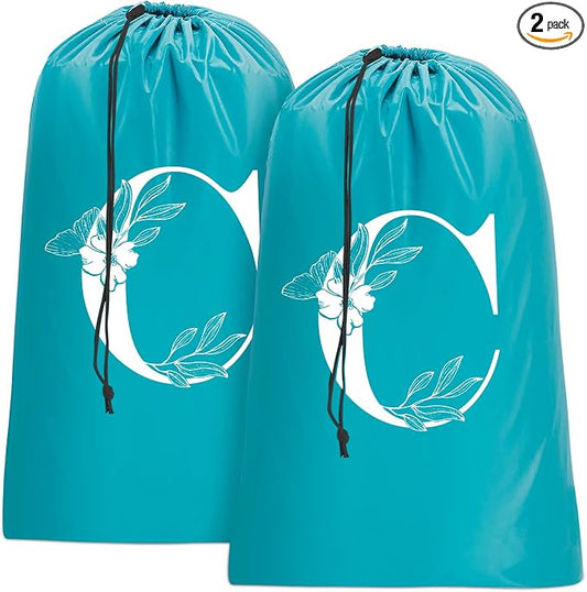Sylfairy 2 Pack Extra Large Travel Laundry Bag, Dirty Clothes Organizer with Drawstring,Heavy Duty Travel Laundry Bags