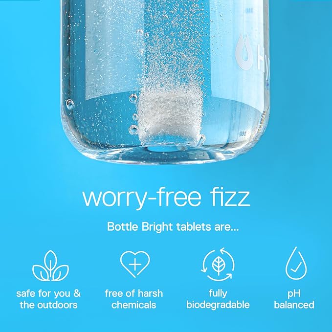 Bottle Bright Cleaning Tablets 12, 36, 78 Count – Water Bottle Cleaner for Stainless Steel, Tumblers, Thermos | Removes Coffee Tea Stains, Eliminates Odors, Easy and Safe Cleaning