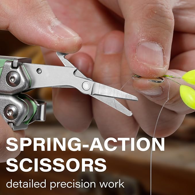 Pro-Grade 21-in-1 Multitool with Pliers & Tungsten Carbide Cutters | Spring Scissors, Window Breaker, Serrated Blade – Heavy Duty EDC Tool for Emergency, Hunting, Fishing, DIY, Mint Green