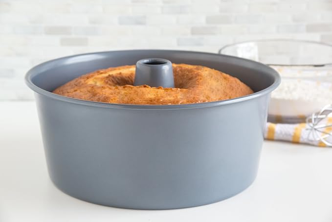 Fox Run Angel Food Cake Pan, Removable Bottom, Nonstick 10" Tube Cake Pan | Bake Bundt Cakes & Angel Food Cakes | Tube Cake Pan | Premium Nonstick | Consistent Results | Kitchen Essential Baking Pan