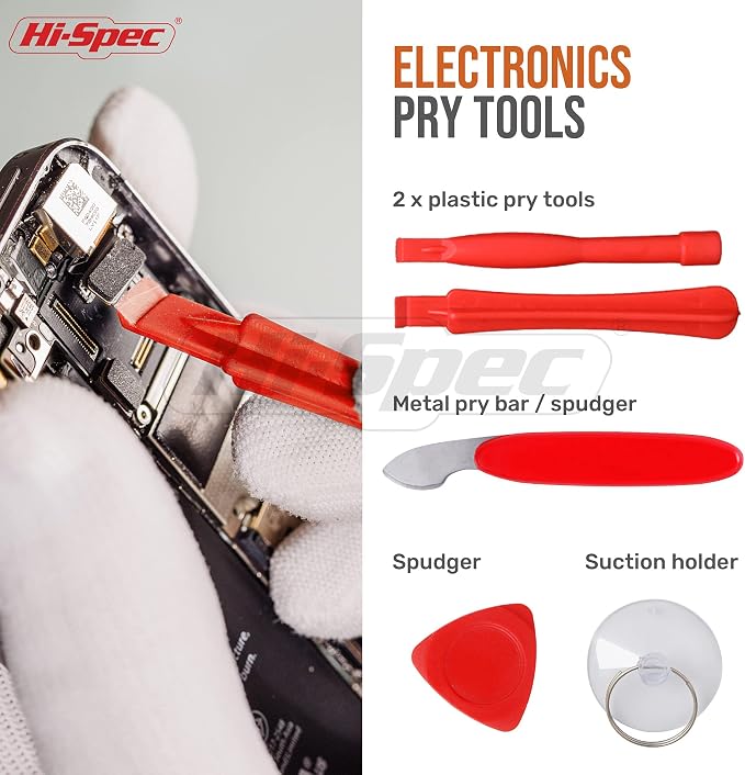 Hi-Spec Electronics Repair & Opening Tool Kit for Laptops Devices Computers | 56pc, everyday fixes made easier, organized portable storage, beginner-friendly selection, apartment and office tasks, tidy