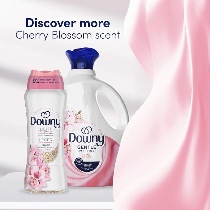 Downy Gentle Soft + Fresh Fabric Softener Liquid, Cherry Blossom Scent, 56 FL OZ, 83 loads, Liquid Fabric Softener Designed to be Gentle on Skin
