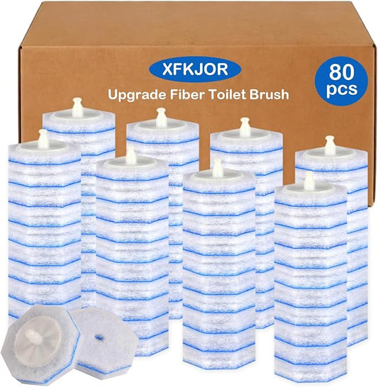 80 Count Toilet Bowl Wand Refills for Clorox - Upgrade 3-Layer Thickened Toilet Bowl Brush Compatible with Clorox Toilet Brushes, Toilet Bowl Cleaners with 5X Cleaning Power, No Falling Apart
