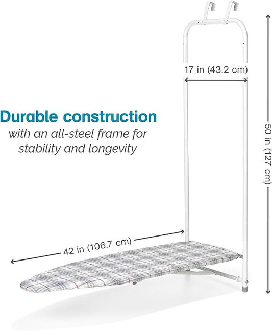 Polder Over-The-Door Hanging Ironing Board - Includes Cover and Pad