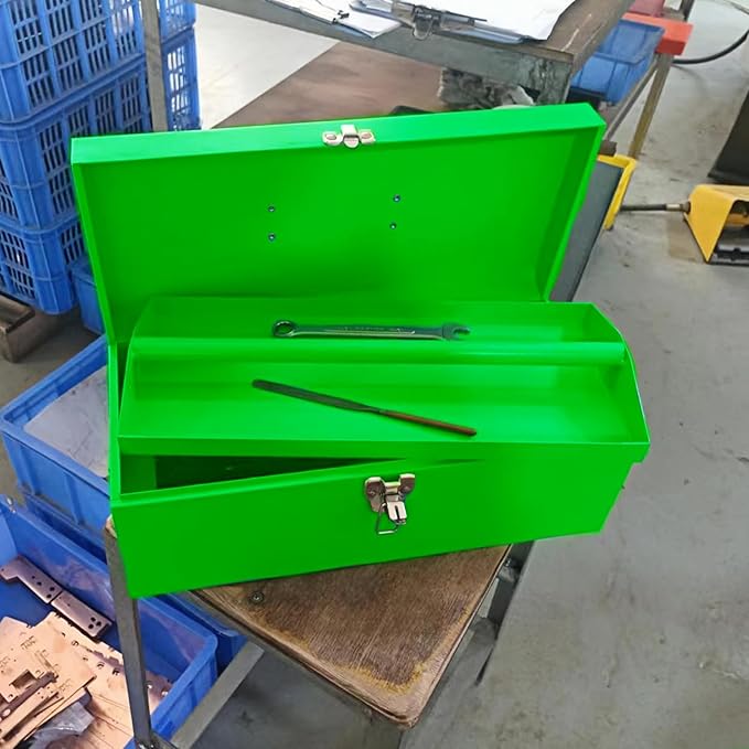 Large Tool Box Organizer Took Box Fishing Tackle Box Small Metal Toolbox Organizer 16 Inch Tool Box With Metal Latch and Handle for Household Warehouse Tools Storage