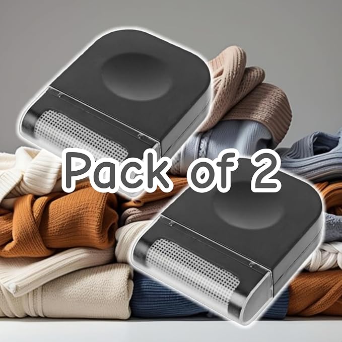2 PCS Fabric Shaver Black Lint Romover Handheld Clothing | Lint Remover, Handheld, Clothing Depiller, Sweater Defuzzer, Portable for Home Travel