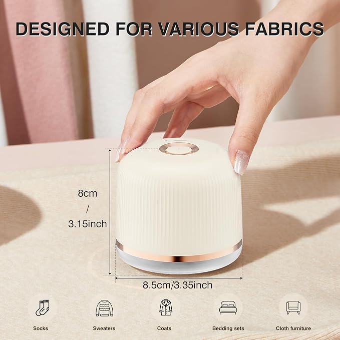 Fabric Shaver, Lint Remover Rechargeable, Electric Portable Sweater Shavers to Fuzz, Lint Balls, Pillings, Bobbles for Clothes and Furniture