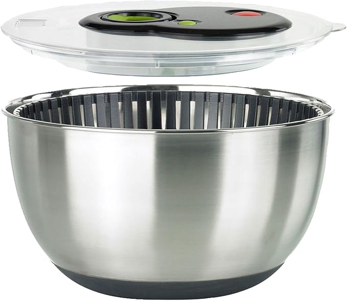 Emsa Turboline Salad Spinner, Medium, Silver