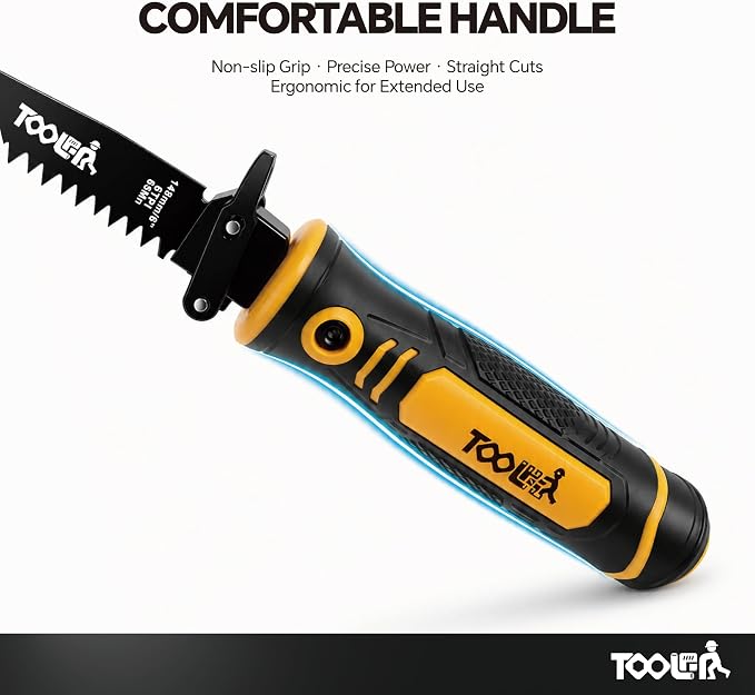 8-In-1 Multi Blades Hand Saw, Drywall, Hacksaw, Jab Saw & Wood Cutter Tool | Blade Quick Change Mechanism, For Cutting Drywall, Wood, Metel, Plastic, Plywood. Lightweight manual saw