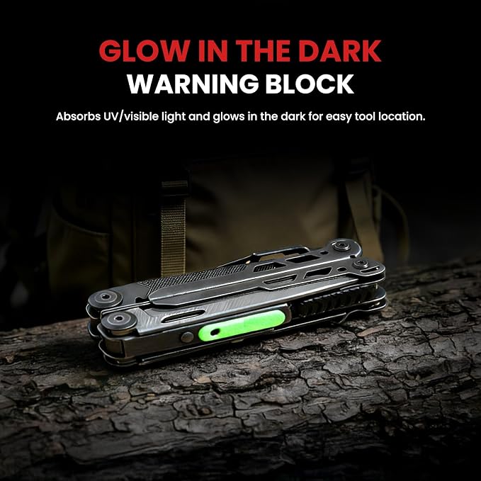 33-in-1 Multitool Pliers, Full-size, EDC Knife, Stainless Steel | Scissors, Damascus Pocket Knife, Nylon Sheath, Adjustable Hex Wrench, Survival, Camping, Hiking, Repair, Gift for Men Dad