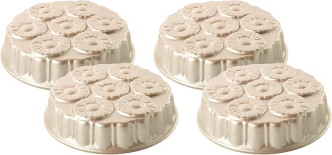 Nordic Ware Formed Pineapple Upside Down Cake Pan, 8 Cup, Golden Hour (Pack of 4)