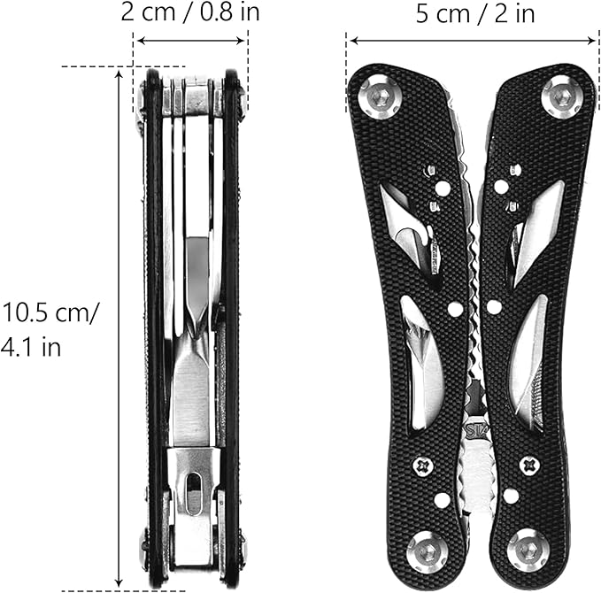 Multitool Pliers Set Stainless Steel Screwdriver Tool with 11 Screwdriver Bits Black 10 Pack