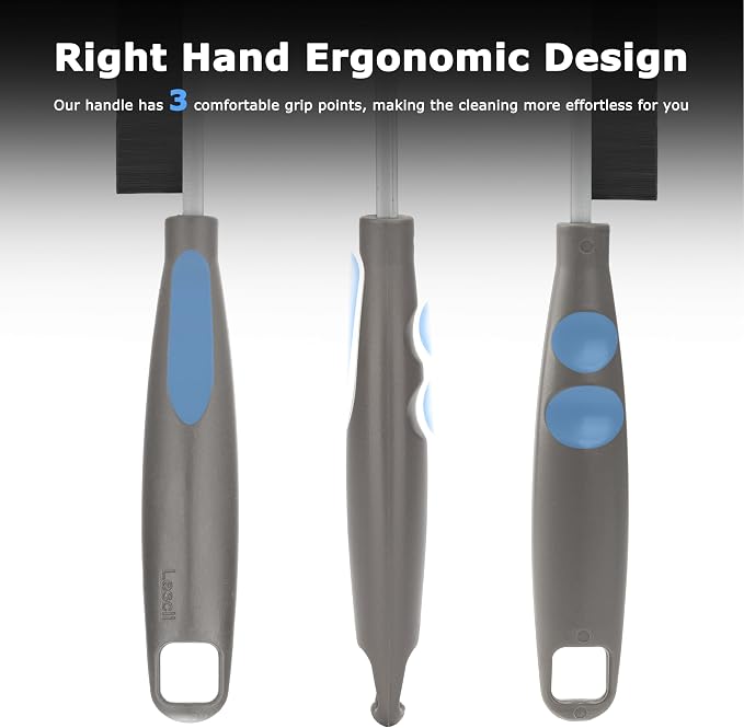 2026 NEW Ergonomic Anti-Slip Handle Grout Brush, 4Pcs Crevice Cleaning Brush, Hard Bristle Multi-Purpose Cleaning Tools, Small Cleaning Brush for Household Use Kitchen Bathroom, Right Hand