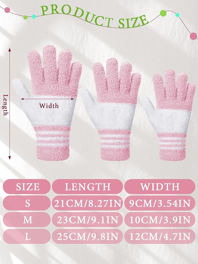 Patelai 3 Pairs Microfiber Plant Dusting Gloves Leaf Cleaning Gloves for Indoor Plants, Blinds, Furniture, House (Yellow,Blue,Pink,White,Medium)