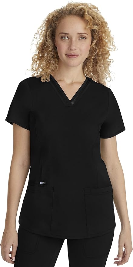 Healing Hands Purple Label Scrub Top for Women with 3 Pockets | Princess Paneling, Secure Zip Pocket, Flattering Modern Fit, Organized Storage, Professional Workwear, Easy Care Fabric