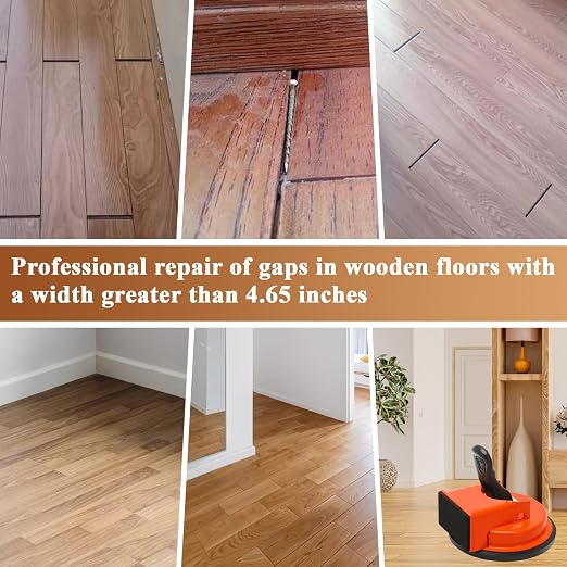 Floor Gap Fixer Tool with 10 Reusable Sticky Pads, Enhanced Suction Cup Laminate/Vinyl Flooring Tool for Fix Gaps, Professional Heavy Duty Floor Gap Repair Kit for Vinyl Plank Hardwood Floor