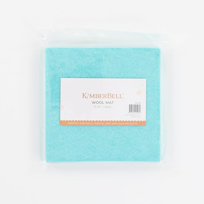 Kimberbell 6x6” Wool Pressing Mat – Heat-Resistant Ironing Pad for Quilting, Appliqué & Punch Needle Plus | Reduces Pressing Time & Provides Stability