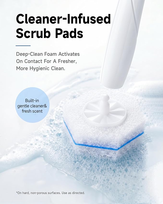 100 Count Toilet Wand Refills Compatible for Clorox, 5X Cleaning Power Toilet Bowl Cleaners & High-Density Disposable Toilet Brush Scrubber - No Falling Apart, Instant Foam Cleaning