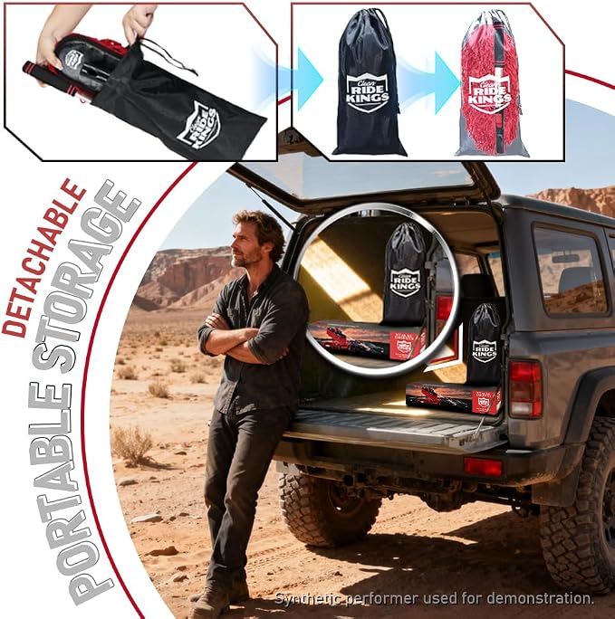 Car Duster Set, Loop End, 3 Pcs | Telescoping pole for truck exterior. Traps pollen without water; do not wash. Interior dash brush & storage bag included.