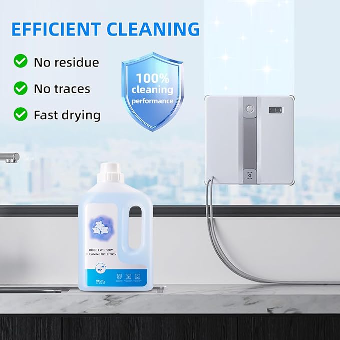 Window Cleaning Solution for ECOVACS Winbot W3 / W2S / W2 PRO OMNI / W2 OMNI / W2 PRO / W1 PRO / W1 / WINBOT MINI2 / WINBOT MINI Series Window Cleaning Robot, Window Cleaning Robot Detergent Refill