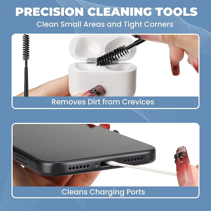 Upgraded for Airpod Cleaner Kit (81 PCS), Multi-Tool with Cleaning Pen, Putty & Swabs, Removes Earwax & Dust, Compatible with AirPods Pro 1/2/3, Earbud, Headphones, Phone & Charging Port