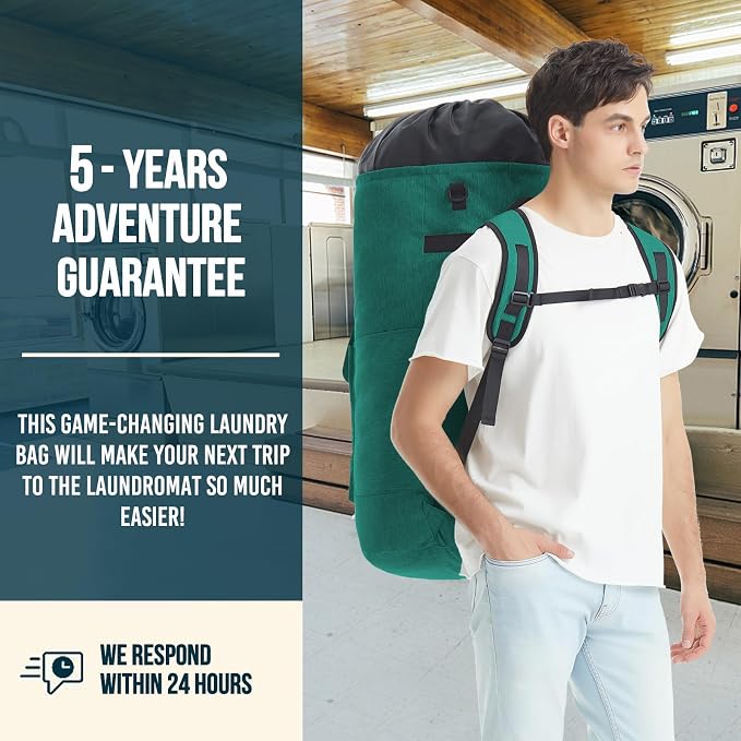 Laundry Backpack with Shoulder Straps，Laundry Bag Extra Large 115L，Laundry Backpack Heavy Duty with 4 Pockets, College Laundry Bags for Dorm Room， Sturdy Clothes Hamper Bags，Laundry Hamper Bag XXL