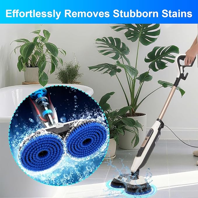 2 Pack Upgraded Mop Pad Replacement Brush Compatible with Bissell Spinwave Steam Mop 20393、20399、23159、23157、3897A、 2124、3712 Professional Cleaning and Polishing for Deep Cleaning Hard Floors (Blue)