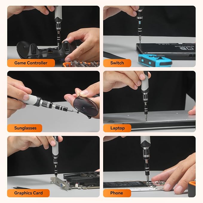 166 in 1 Precision Screwdriver Set, Magnetic Bits Repair Kit with Extension Rod Pry Tools, Professional Electronics Screwdriver Kit for Phone Laptop Watch Drone PS5 Xbox Jewelers Glasses