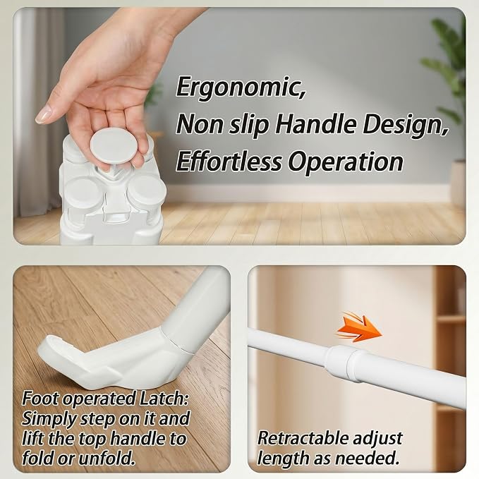 4 Leg Foldable Clothes Drying Rack Sock Clips Shoe Holders | Laundry Drying Rack,Portable Collapsible Clothing Rack,Indoor Outdoor Balcony Bedroom,Apartment Space Saving