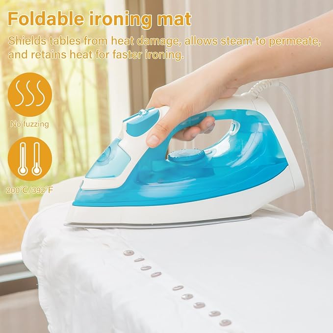 Steamer Board for Clothes with Ironing Gloves,Stand for Steaming Clothes,Steamer Pad,Hanging Ironing Board,Steamer for Clothes,Hanging Steam Iron Pad