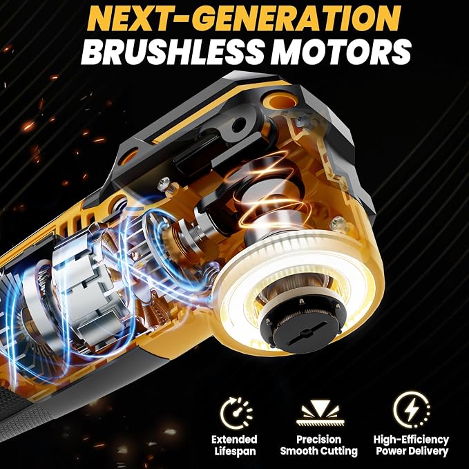 NATBEESY Upgraded Oscillating Multi-Tool Compatible with DeWalt 20V Battery, Cordless Oscillating Tool with Brushless Motor, 21000 OPM & 4.5°Swing for Fast Smooth Cutting, Tool Only