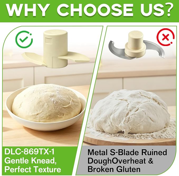 Dough Blade Replacement with DLC-869TX-1 Compatible with Cuisinart Food Processor Pro Custom 11, Fits DLC-8S, DFP-11, DLC-2011, DLC-3011, EV-11PC6 EV-11PC7 EV-11PC8