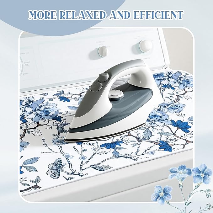 2 Pcs 33"x 19" Ironing Mat for Table Top Iron Anywhere Portable Ironing Pad for Steam Pressing on Tabletop or Bed, Heat Resistant, Portable, Quilting & Travel Blanket Iron Board Alternative Cover