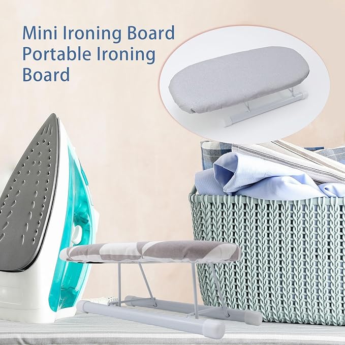 Oedema Portable Mini Ironing Board Foldable Ironing Board for Sleeves Collar Cuff (Style 1)