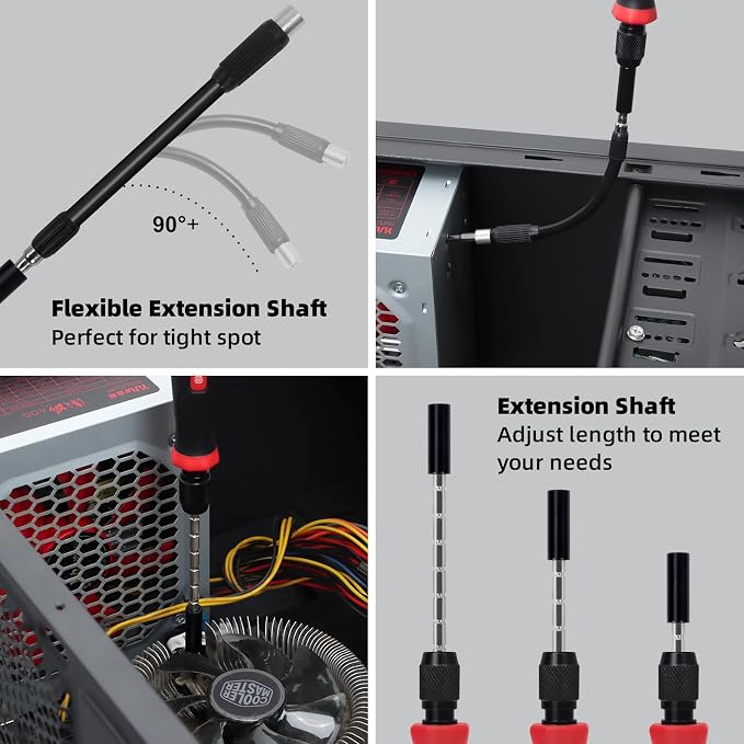 153 in 1 Precision Screwdriver Set for Electronic Repair Red | Magnetic Small Screwdriver Set with Torx, Pentalobe, Triwing, Mini Repair Tool Kit for Computer, Laptop, PC, PS5, Eyeglass