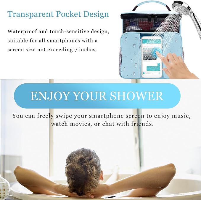 Mesh Shower Caddy,Portable HangingTravel Toiletry Bag Dorm Room Essentials for College Students Girls,Large Makeup Organizer for Full-Sized Toiletries,Travel Essentials for Women Girls Camping Beach