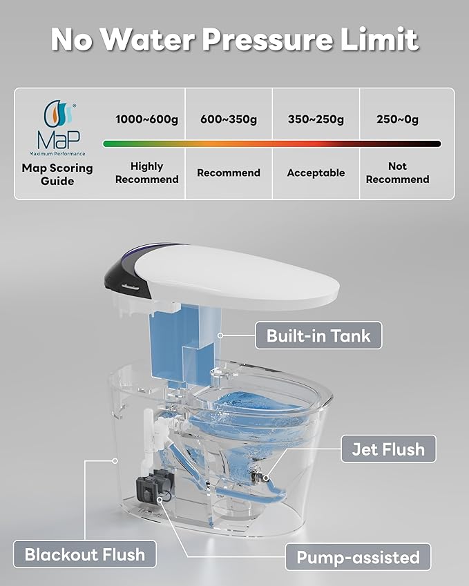 CANEST Smart Toilet with ADA Chair Height, Foam Dispenser, 1.1/1.6GPF Dual-Flush Bidet Toilet, 12" Rough-in, One Piece Toilet, Eco Mode, Auto Open/Close, Warm Water/Dryer, Self-Cleaning, Deodorization