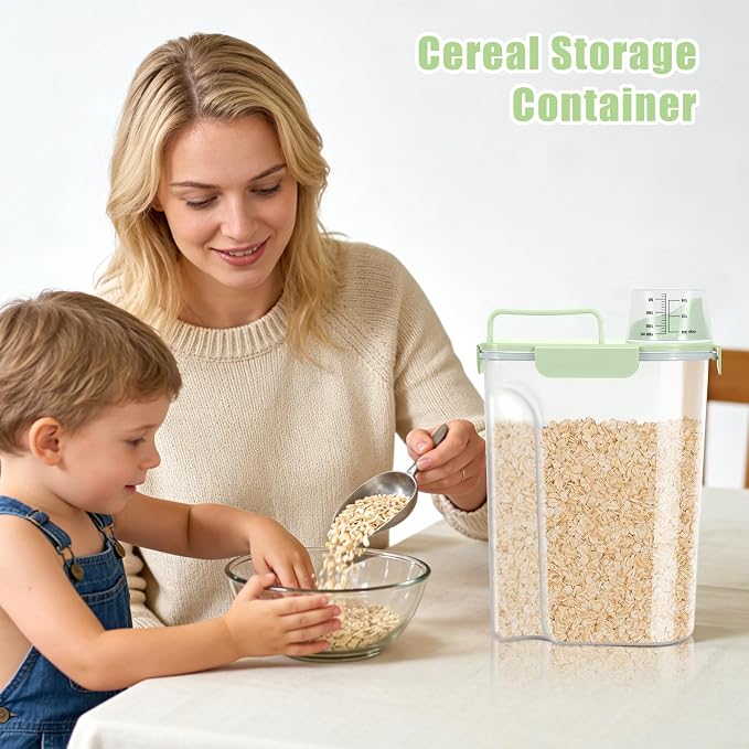 5 Lbs Dog Cat Food Storage Container with Collapsible Dog Bowls for Travel, Portable Pet Food Storage Container, Easy-Pouring Bird Seed Dispenser, Airtight Rice Cereal Oatmeal Flour Holder -Green | Portable Cat Food Containers with Collapsible Bowl 10 ...