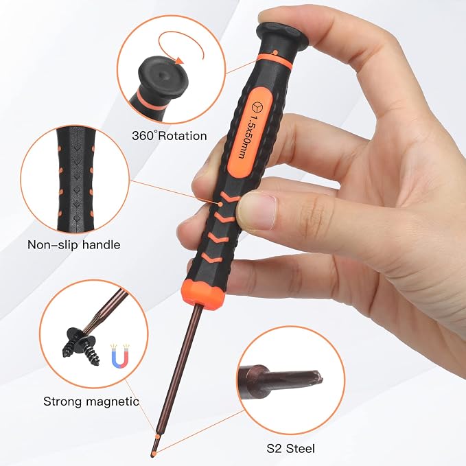JOREST Screwdriver Kit for Switch, 6Pcs Repair Set with Triwing Y00,Y1,Phillips PH000, Tweezers, Crowbar, Triangle Pry, for Switch Lite, Joycon Controller, Wii, Gameboy Advance SP, Gamecube