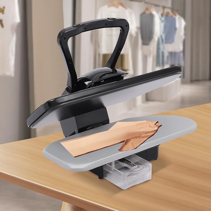 Intelligent Steam Press, 1600W Digital Steam Press Machine w/5 Fabric Settings&Touch Screen, Large 35.8" Ironing Pressing Equipment, Electric Pressing Machine for Home Use (Black)